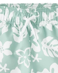Boys Print Swim Trunks