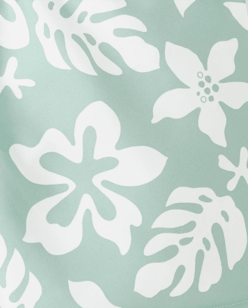 Boys Print Swim Trunks