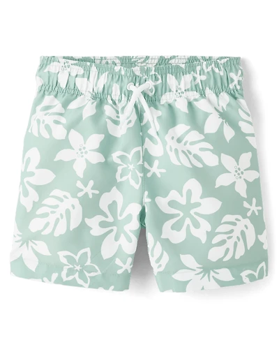 Boys Print Swim Trunks