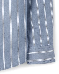 Boys Dad And Me Striped Oxford Button Up Shirt