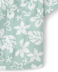 Boys Tropical Button Up Shirt
