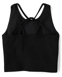 Débardeur côtelé à dos croisé pour filles