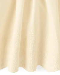 Girls Embroidered Eyelet Peplum Top