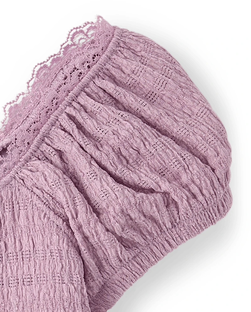Haut en maille texturée pour filles