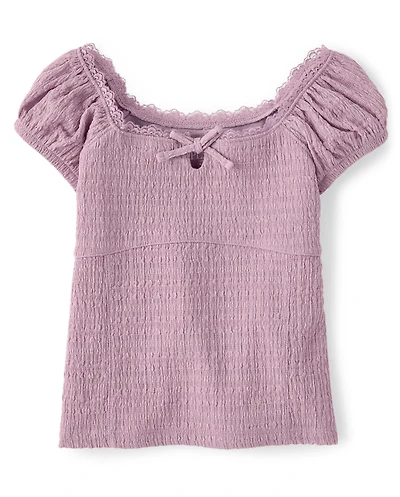 Girls Textured Knit Top