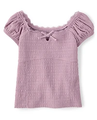Girls Textured Knit Top
