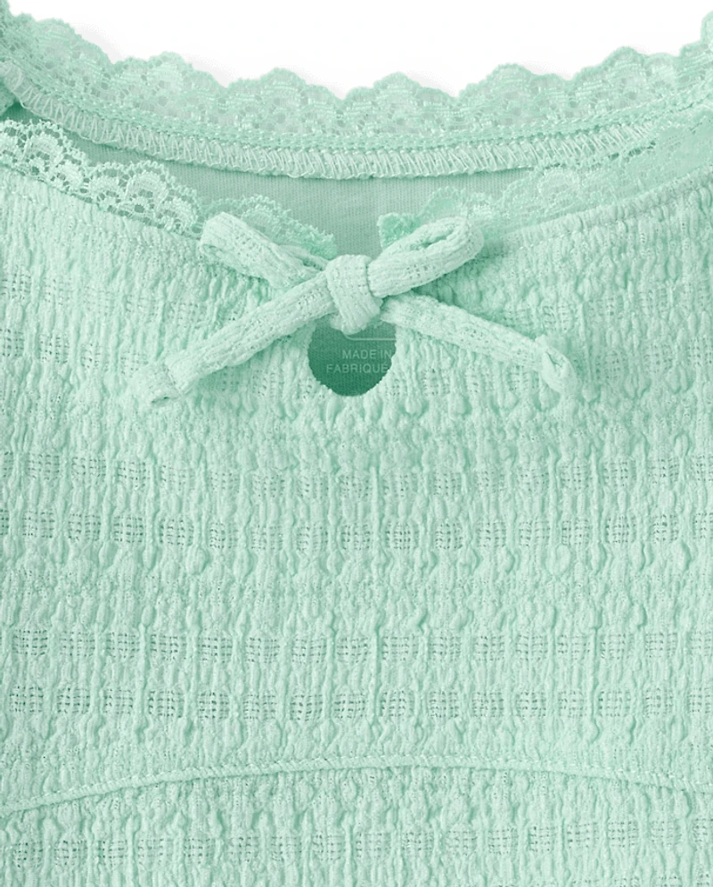 Girls Textured Knit Top