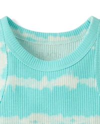 Girls Tie Dye Ribbed Tank Top