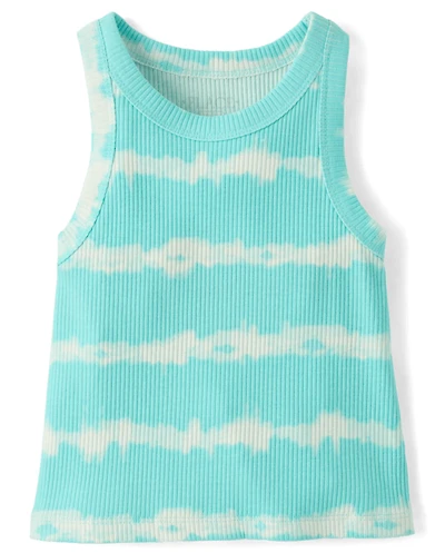 Girls Tie Dye Ribbed Tank Top