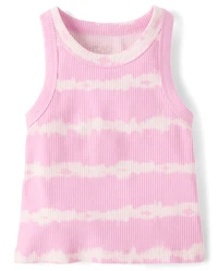Girls Tie Dye Ribbed Tank Top