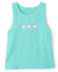 Girls Graphic Ribbed Tank Top