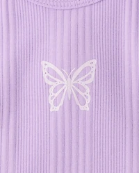 Girls Graphic Ribbed Tank Top