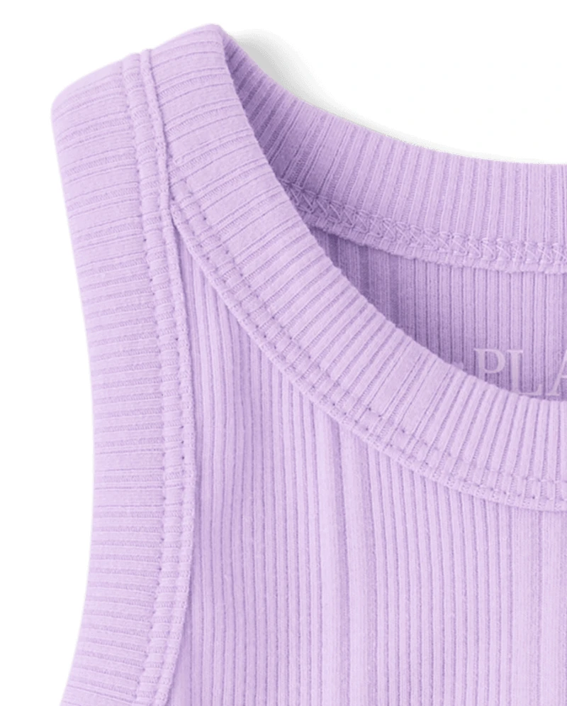 Girls Graphic Ribbed Tank Top