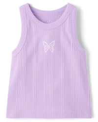 Girls Graphic Ribbed Tank Top
