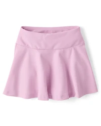 Girls Quick Dry High Rise Textured Ribbed Skort