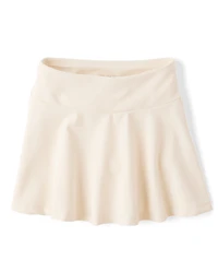 Girls Quick Dry High Rise Textured Ribbed Skort