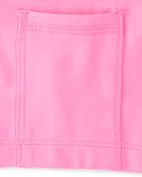 Girls Quick Dry High Rise Textured Ribbed Skort