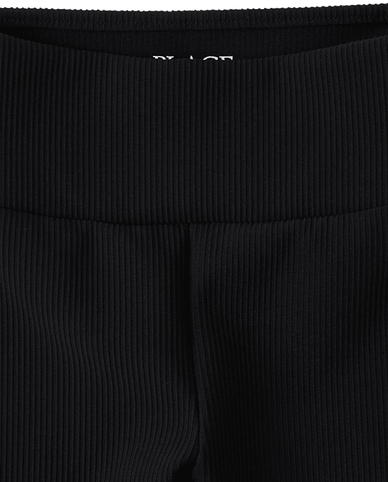 Girls Quick Dry Textured Ribbed Bike Shorts