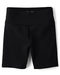 Girls Quick Dry Textured Ribbed Bike Shorts