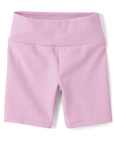 Girls Quick Dry Textured Ribbed Bike Shorts