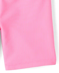 Girls Quick Dry Textured Ribbed Bike Shorts