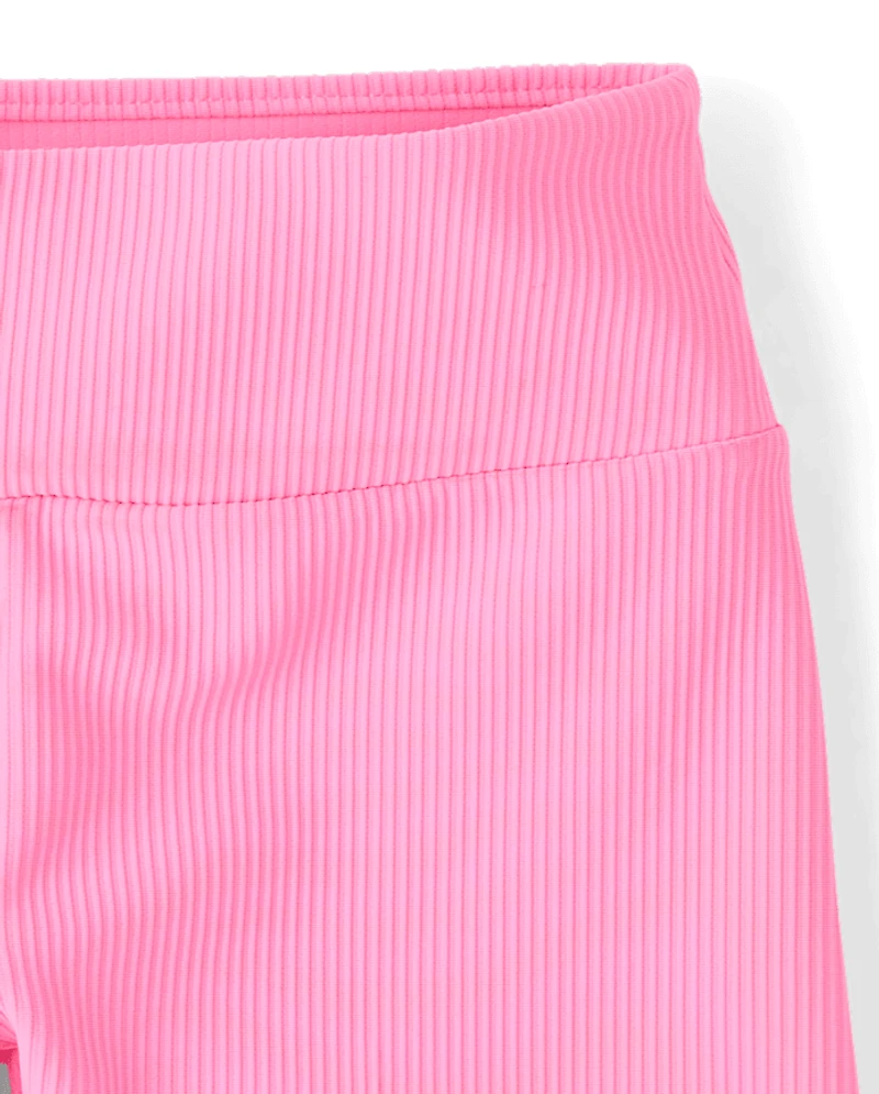 Girls Quick Dry Textured Ribbed Bike Shorts
