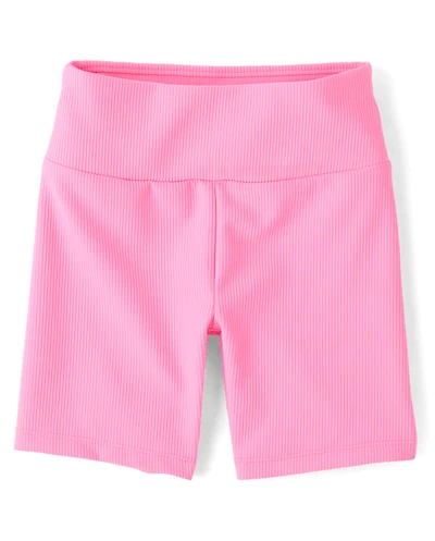 Girls Quick Dry Textured Ribbed Bike Shorts