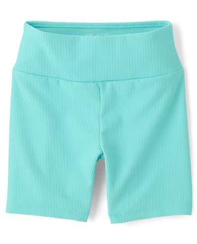 Girls Quick Dry Textured Ribbed Bike Shorts