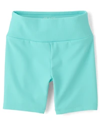 Girls Quick Dry Textured Ribbed Bike Shorts