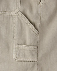 Girls Garment Dyed Utility Baggy Jeans