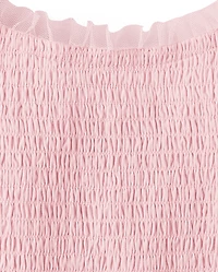 Girls Smocked Tulle Ruffle Dress