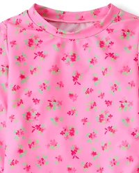 Girls Floral 3-Piece Swimsuit