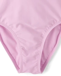 Girls Lace Cut-Out One Piece Swimsuit