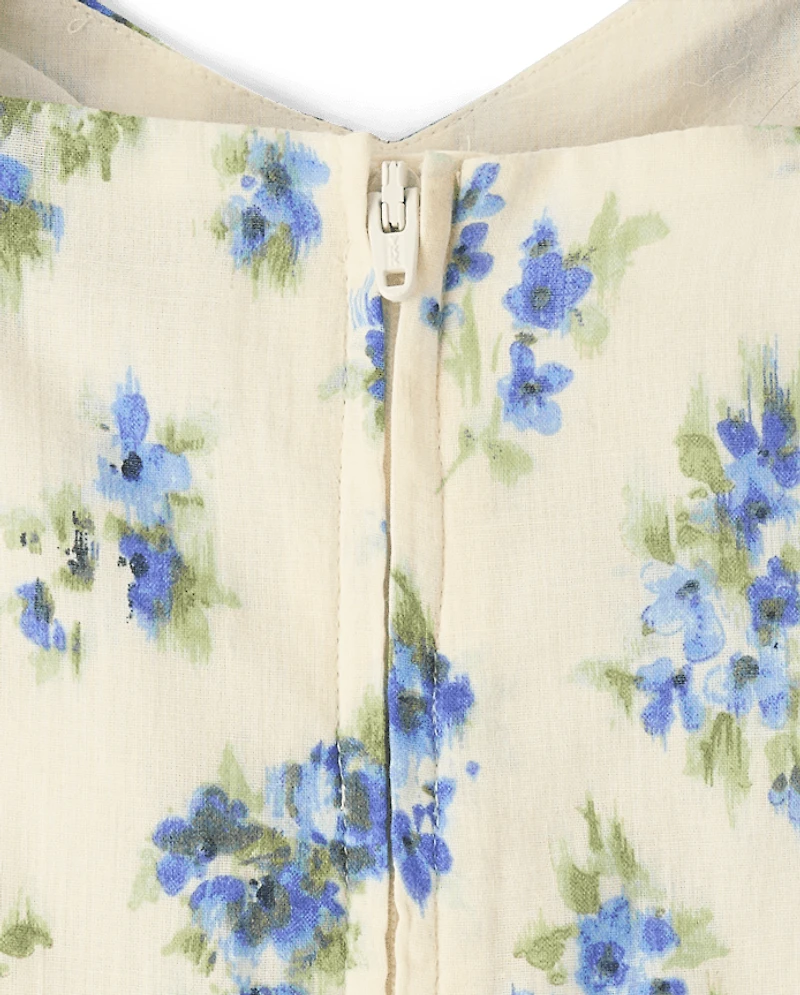 Girls Mommy And Me Floral Bubble Dress