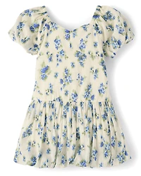Girls Mommy And Me Floral Bubble Dress