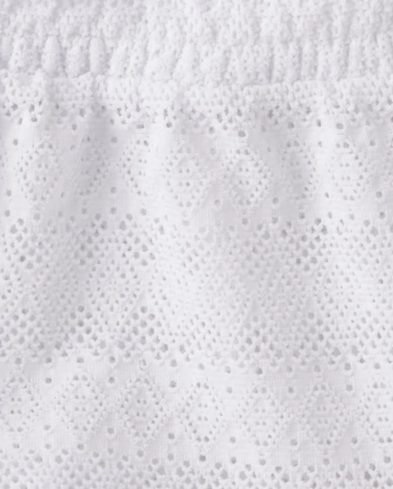 Girls Ruffle Lace Beach Shorts