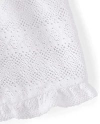 Girls Ruffle Lace Cover-Up Shorts