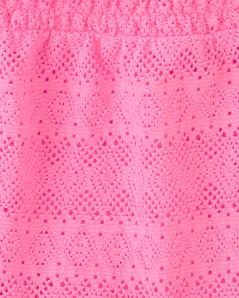 Girls Ruffle Lace Beach Shorts