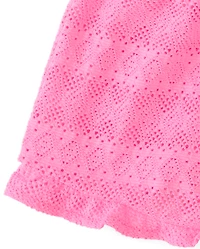 Short de plage à volants et dentelle pour filles