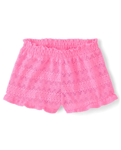 Girls Ruffle Lace Beach Shorts