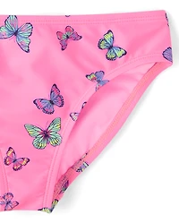 Girls Butterfly Ruched Tankini Swimsuit