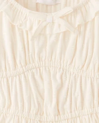 Girls Clip Dot Ruffle Dress