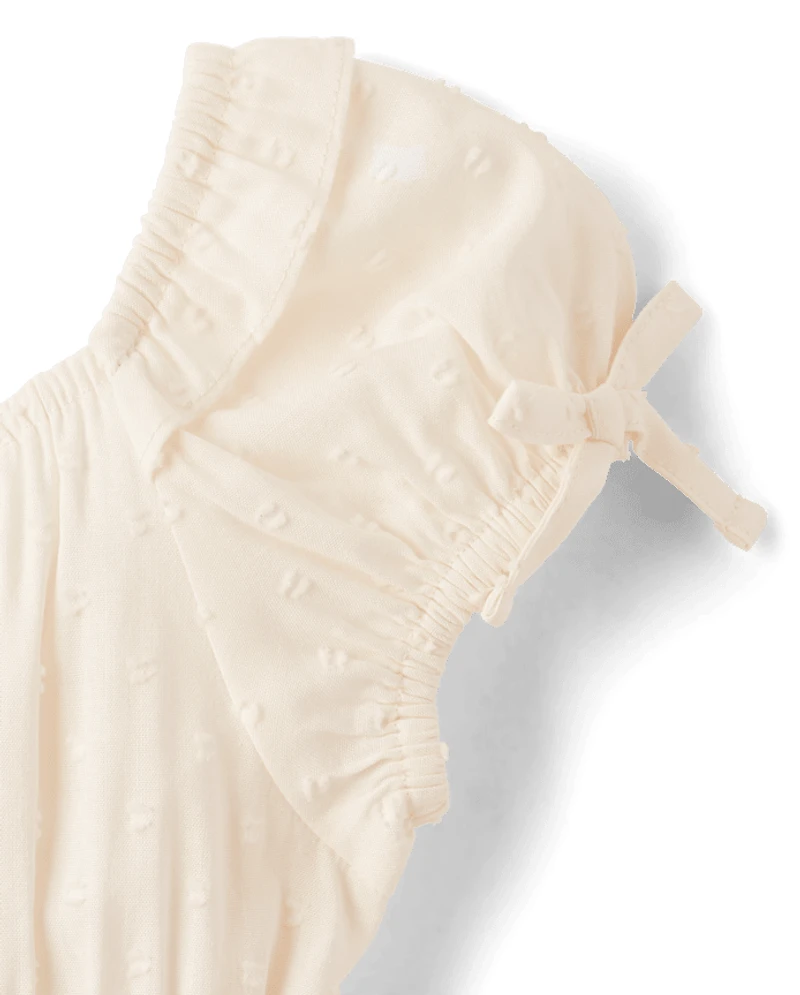 Robe à pois et volants pour filles