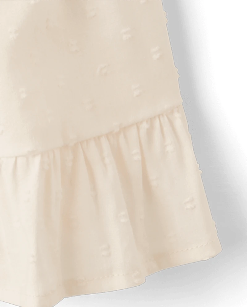 Girls Clip Dot Ruffle Dress