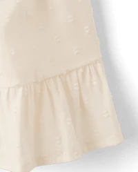 Girls Clip Dot Ruffle Dress