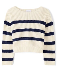 Girls Striped Sweater