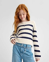Girls Striped Sweater