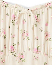 Robe à volants fleurie assortie pour fille et maman