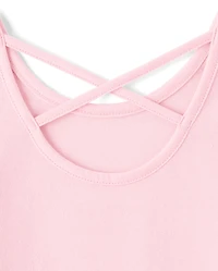 Robe à volants et dos croisé pour filles