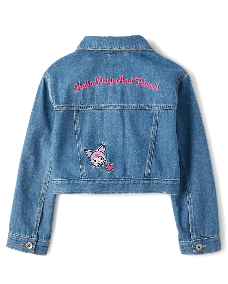 Veste en jean brodée Hello Kitty® et ses amis pour filles